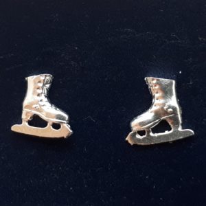 Silver Skate Stud Earrings