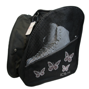 Luistinreppu Vaaleanpunaisella Strassi Perhos koristeella+teräsuoja-avaimenperä