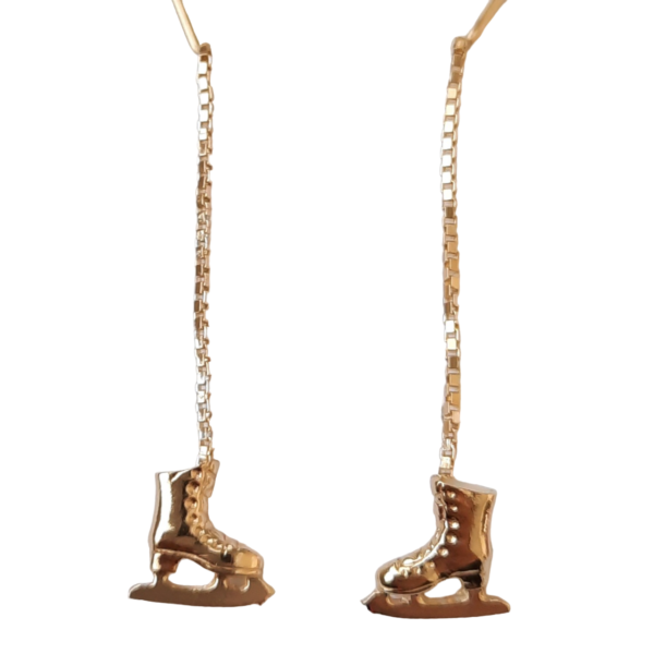 Gold-plated skates Earrings