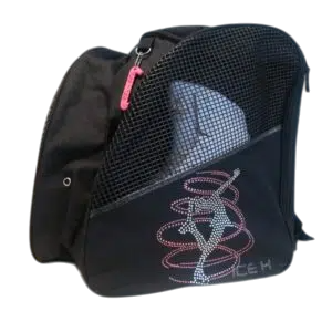 Luistinreppu Pinkeillä Strassi Luistelijakoristeilla+teräsuoja-avaimenperä