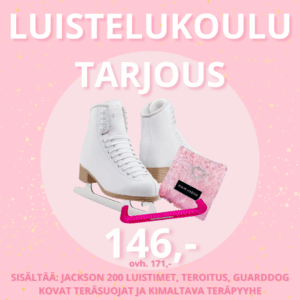 Luistelukoulutarjous: Jackson Ultima - Classic 200 harrastusluistin, teroitus, GuardDog kovat teräsuojat ja teräpyyhe