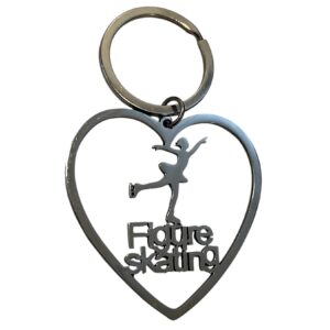 Sydän Figure Skating Avaimenperä