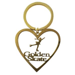 Sydän Golden Skate avaimenperä