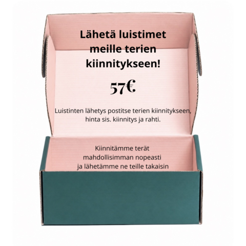 Taitoluistinterien lähetys kiinnitykseen, sisältää: kiinnitys+ rahdit!